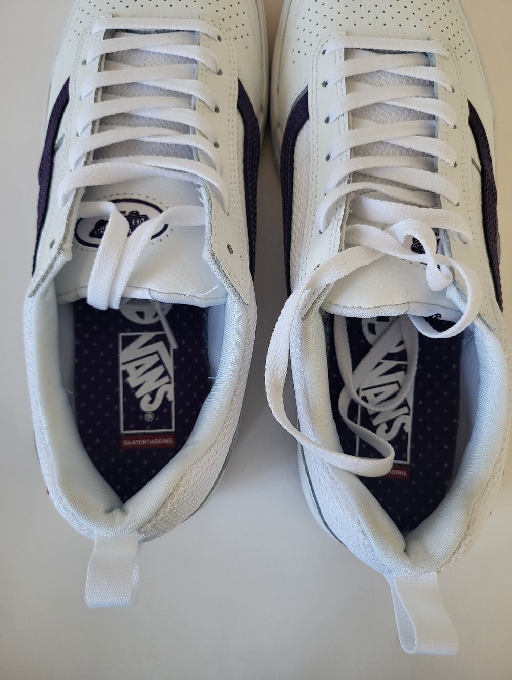 Vans Skate Zahba White Athletic Sneakers Purple Yellow Accents Mens 11 - Picture 9 of 13